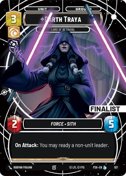 Darth Traya - Lord of Betrayal (Finalist), Sector and Regional Promos: Season 1 107