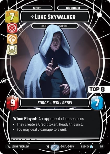 Luke Skywalker - Profit or Be Destroyed (Top 8), Sector and Regional Promos: Season 1 113