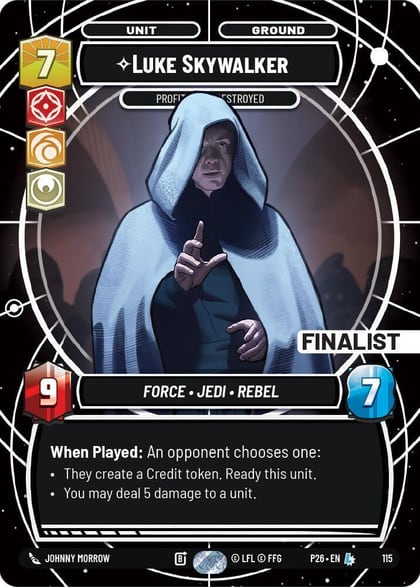 Luke Skywalker - Profit or Be Destroyed (Finalist), Sector and Regional Promos: Season 1 115