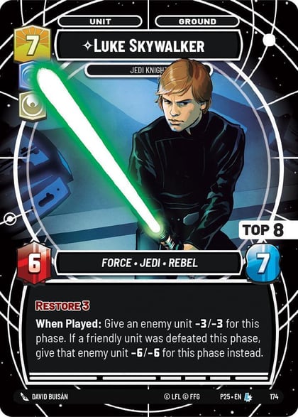 Luke Skywalker - Jedi Knight (Top 8), Sector and Regional Promos: Season 1 178