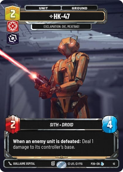 HK-47 - Exclamation: Die, Meatbag! (41), Sector and Regional Promos: Season 1 41