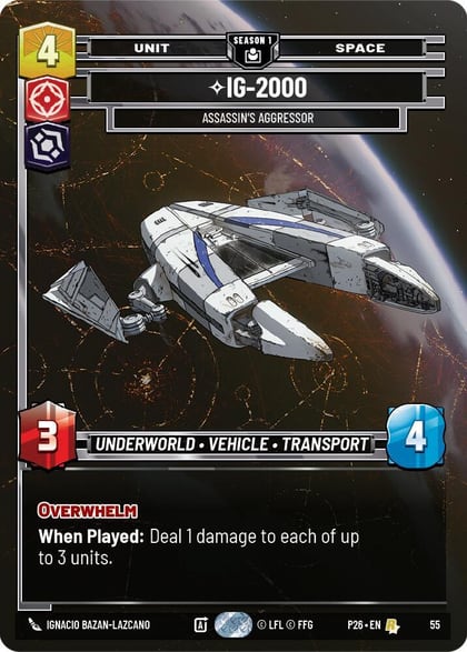 IG-2000 - Assassin's Aggressor (55), Sector and Regional Promos: Season 1 55