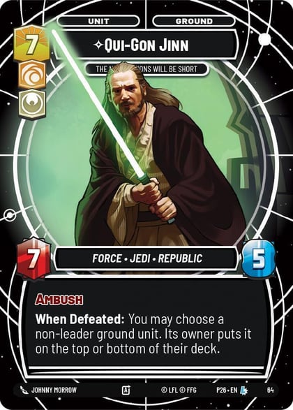 Qui-Gon Jinn - The Negotiations Will Be Short, Sector and Regional Promos: Season 1 64