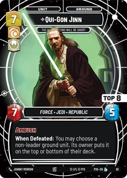 Qui-Gon Jinn - The Negotiations Will Be Short (Top 8), Sector and Regional Promos: Season 1 65