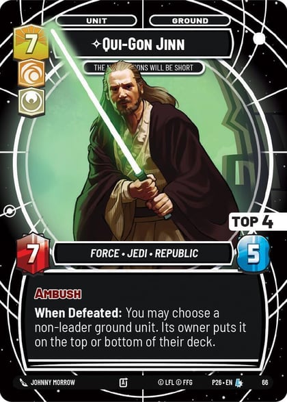 Qui-Gon Jinn - The Negotiations Will Be Short (Top 4), Sector and Regional Promos: Season 1 66