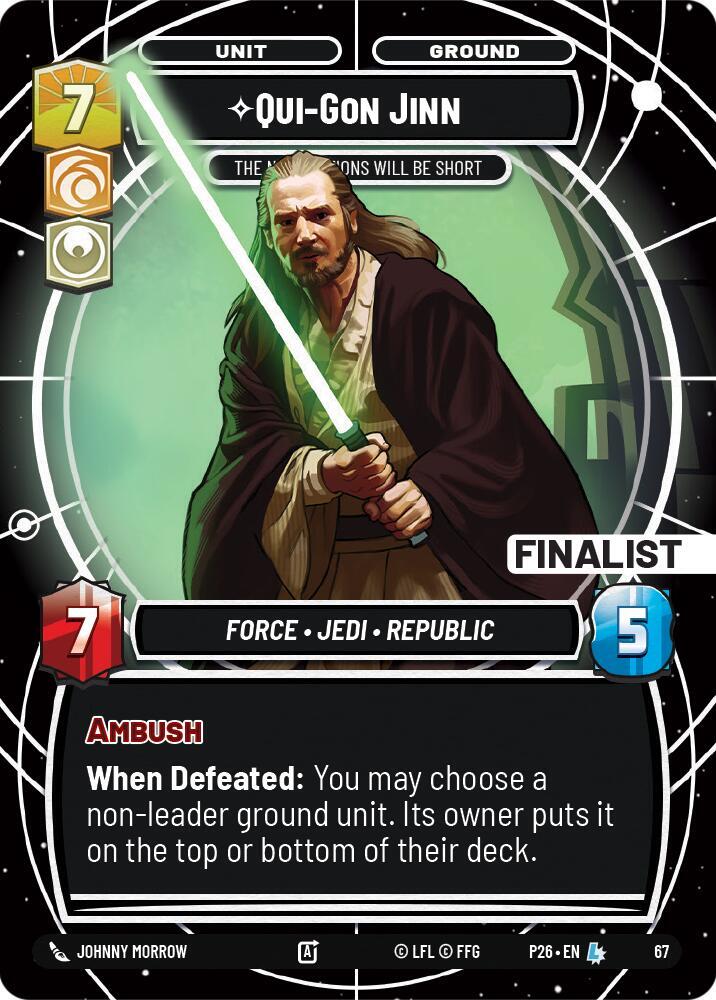 Qui-Gon Jinn - The Negotiations Will Be Short (Finalist), Sector and Regional Promos: Season 1 67