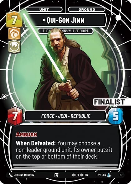 Qui-Gon Jinn - The Negotiations Will Be Short (Finalist), Sector and Regional Promos: Season 1 67