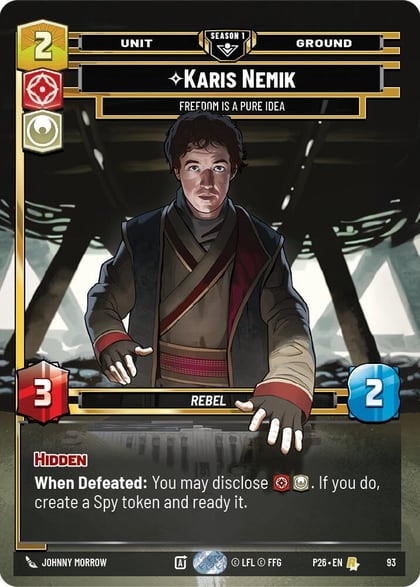 Karis Nemik - Freedom is a Pure Idea (93), Sector and Regional Promos: Season 1 93