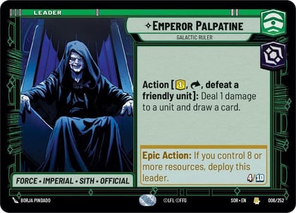 Emperor Palpatine - Galactic Ruler, Spark of Rebellion 006/252