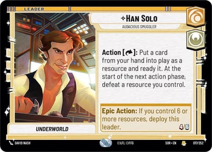 Han Solo - Audacious Smuggler, Spark of Rebellion 017/252