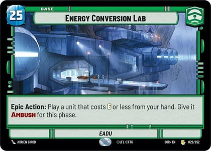 Energy Conversion Lab, Spark of Rebellion 022/252