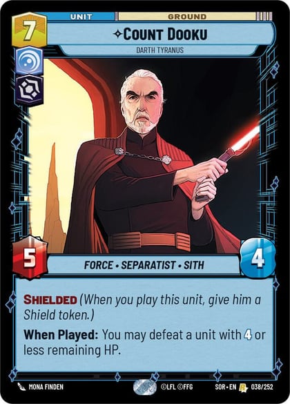 Count Dooku - Darth Tyranus, Spark of Rebellion 038/252