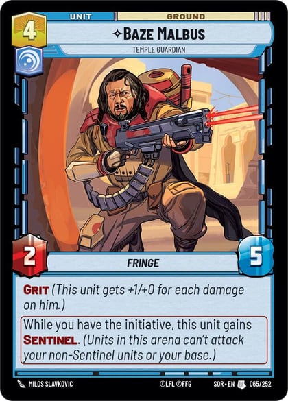 Baze Malbus - Temple Guardian, Spark of Rebellion 065/252