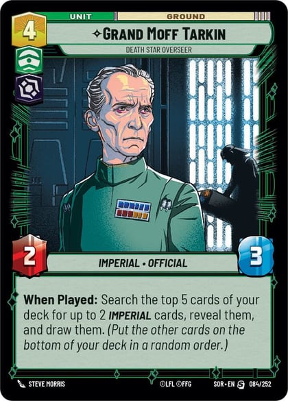 Grand Moff Tarkin - Death Star Overseer, Spark of Rebellion 084/252