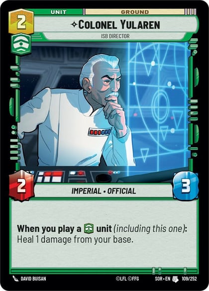 Colonel Yularen - ISB Director, Spark of Rebellion 109/252