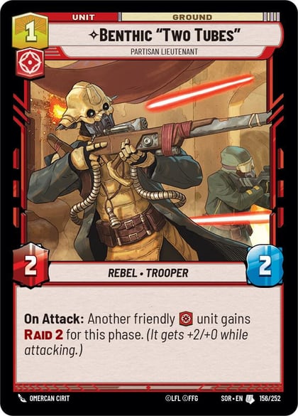 Benthic "Two Tubes" - Partisan Lieutenant, Spark of Rebellion 156/252