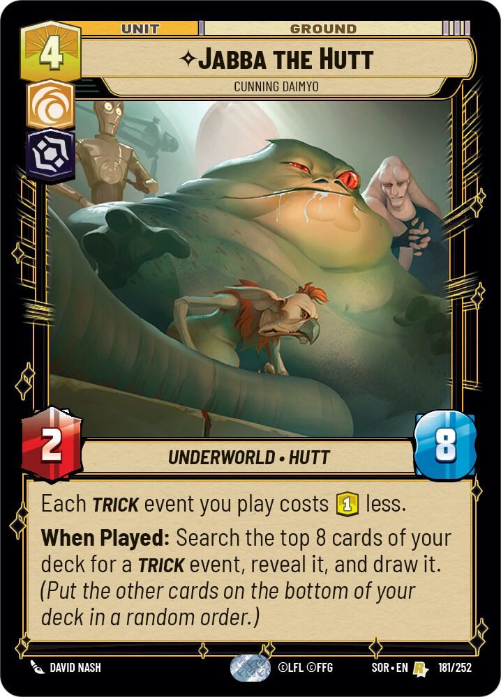 Jabba the Hutt - Cunning Daimyo, Spark of Rebellion 181/252