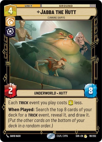 Jabba the Hutt - Cunning Daimyo, Spark of Rebellion 181/252