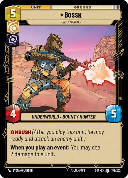 Bossk - Deadly Stalker, Spark of Rebellion 182/252