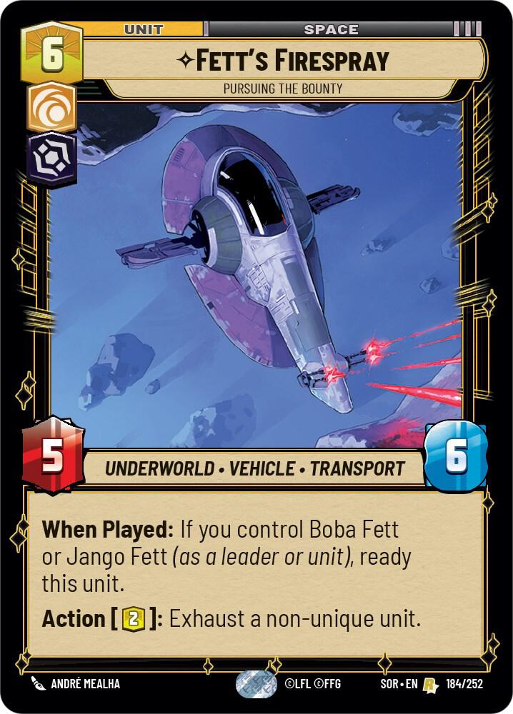 Fett's Firespray - Pursuing the Bounty, Spark of Rebellion 184/252