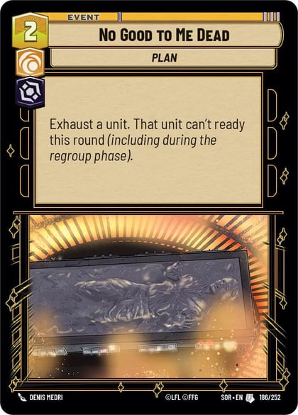 No Good to Me Dead, Spark of Rebellion 186/252