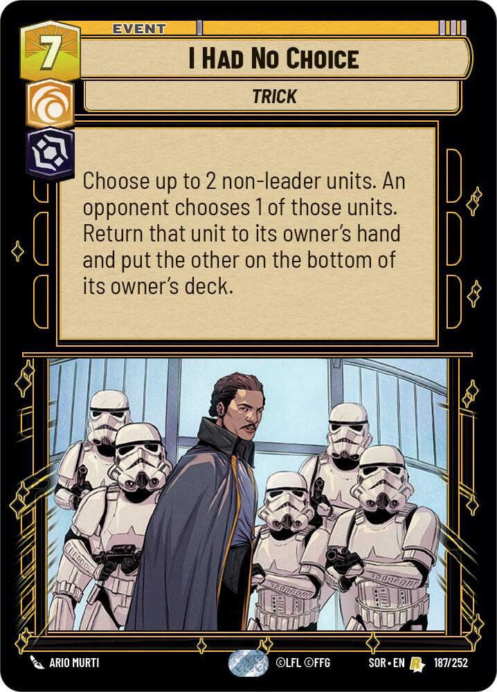 I Had No Choice, Spark of Rebellion 187/252