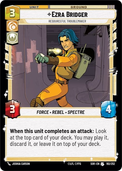 Ezra Bridger - Resourceful Troublemaker, Spark of Rebellion 192/252