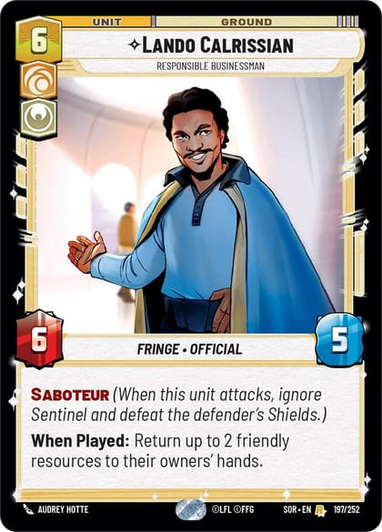 Lando Calrissian - Responsible Businessman, Spark of Rebellion 197/252