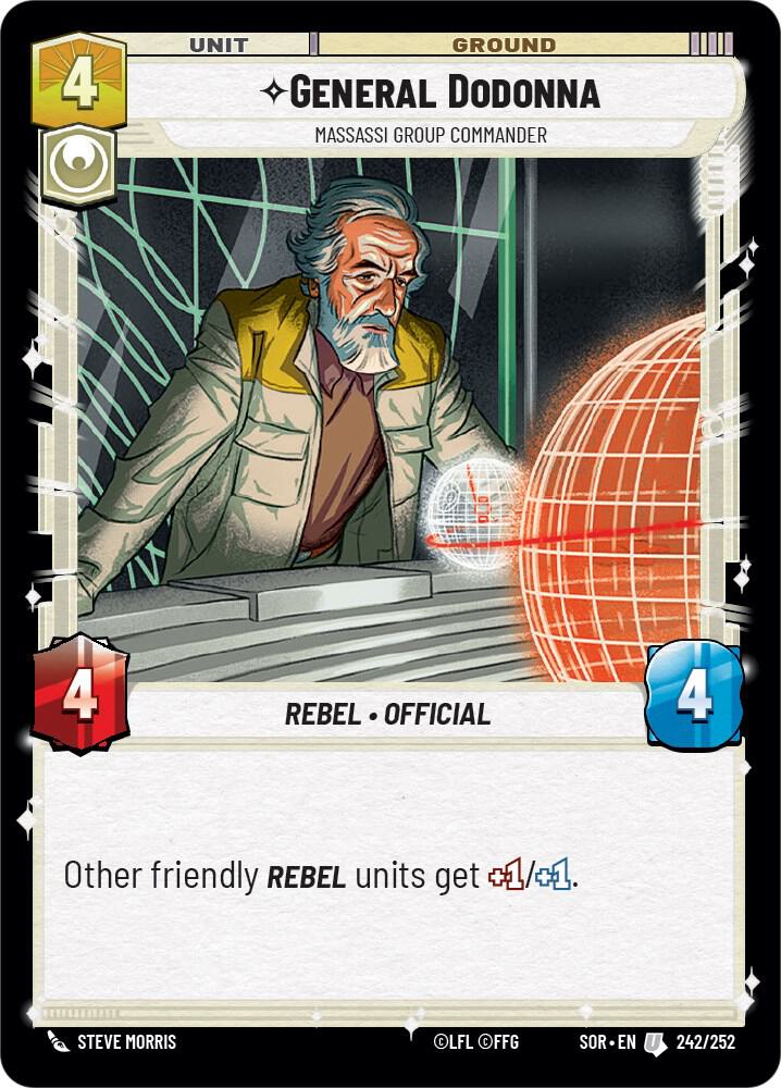 General Dodonna - Massassi Group Commander, Spark of Rebellion 242/252