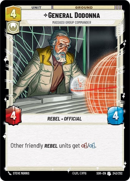 General Dodonna - Massassi Group Commander, Spark of Rebellion 242/252