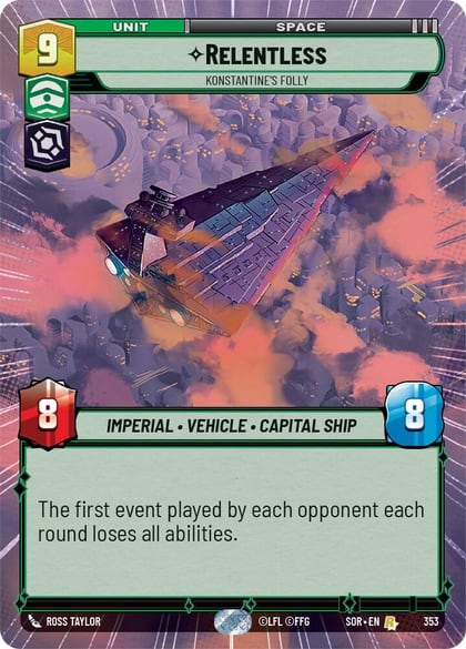 Relentless - Konstantine's Folly (Hyperspace), Spark of Rebellion 353