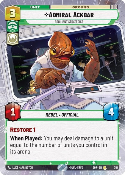 Admiral Ackbar - Brilliant Strategist (Hyperspace), Spark of Rebellion 361