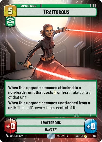 Traitorous (Hyperspace), Spark of Rebellion 386