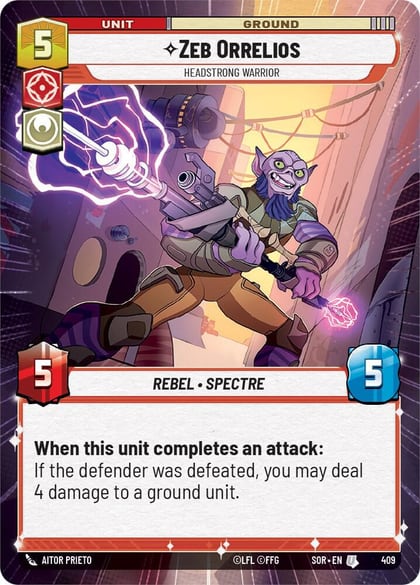 Zeb Orrelios - Headstrong Warrior (Hyperspace), Spark of Rebellion 409
