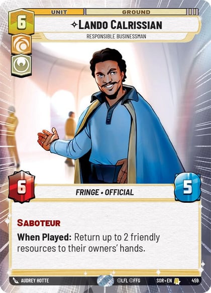 Lando Calrissian - Responsible Businessman (Hyperspace), Spark of Rebellion 459