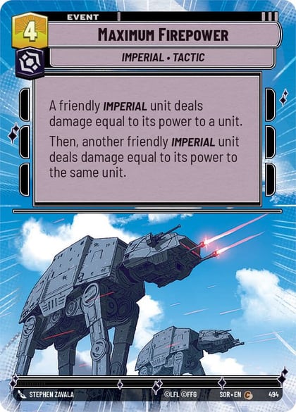 Maximum Firepower (Hyperspace), Spark of Rebellion 494