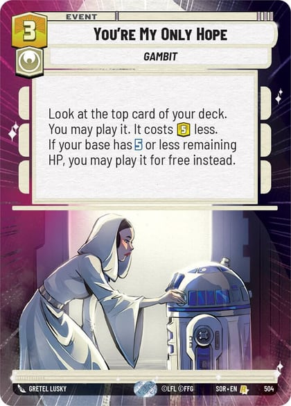 You're My Only Hope (Hyperspace), Spark of Rebellion 504