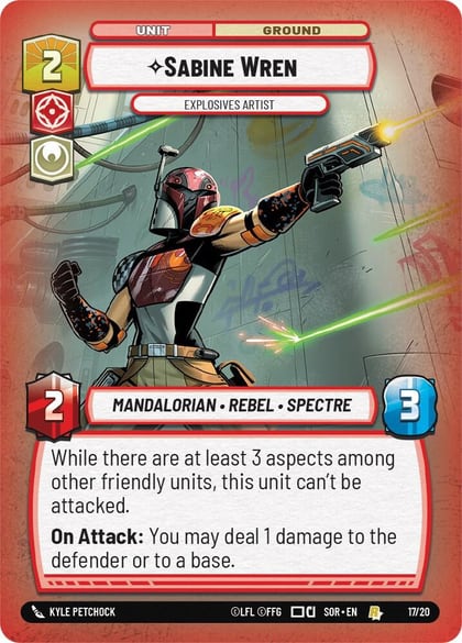 Sabine Wren - Explosives Artist, Spark of Rebellion: Weekly Play Promos 17/20