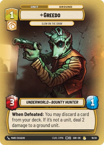 Greedo - Slow on the Draw, Spark of Rebellion: Weekly Play Promos 18/20
