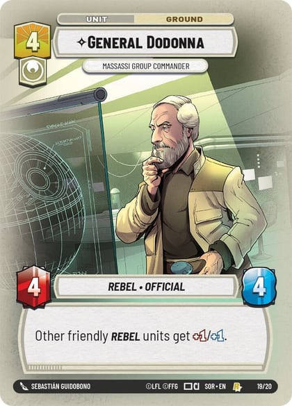 General Dodonna - Massassi Group Commander, Spark of Rebellion: Weekly Play Promos 19/20