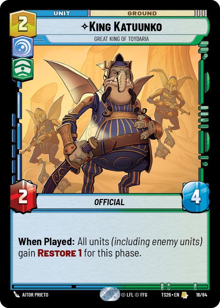 King Katuunko - Great King of Toydaria, Twin Suns 16/84
