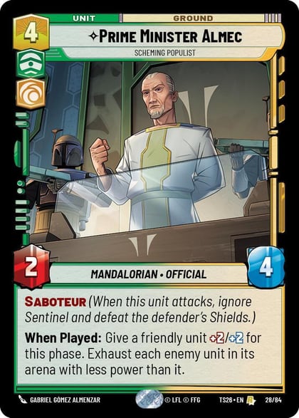 Prime Minister Almec - Scheming Populist, Twin Suns 28/84