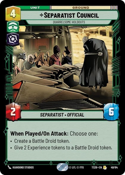 Separatist Counci - Quarrelsome Holdouts, Twin Suns 49/84