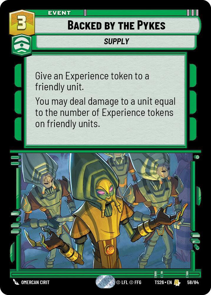 Backed by the Pykes, Twin Suns 58/84