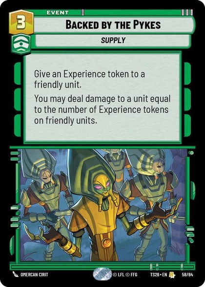 Backed by the Pykes, Twin Suns 58/84