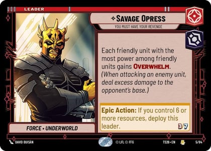 Savage Opress - You Must Have Your Revenge, Twin Suns 5/84