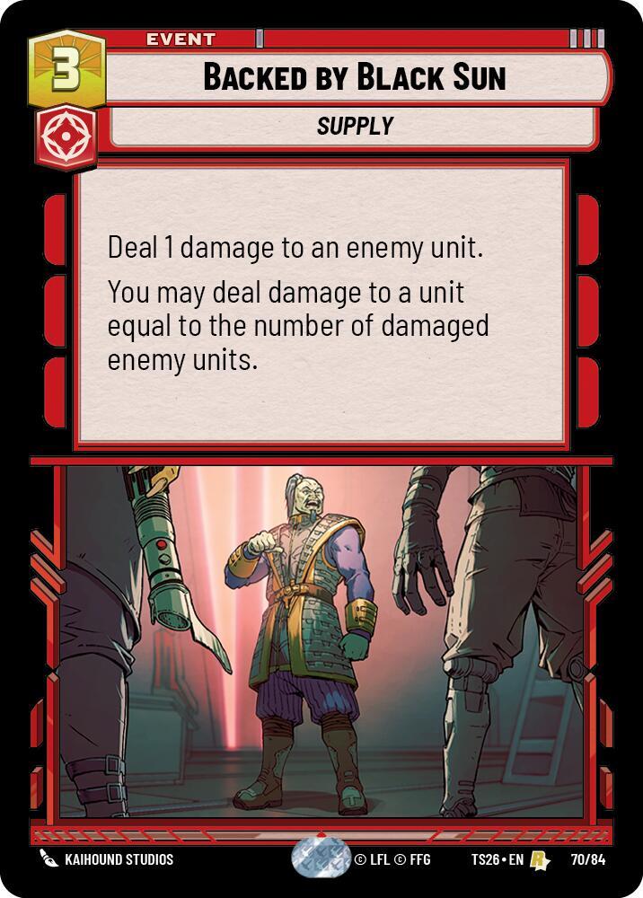 Backed by Black Sun, Twin Suns 70/84