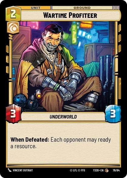 Wartime Profiteer, Twin Suns 76/84