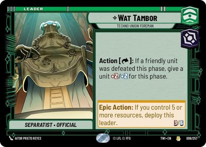 Wat Tambor - Techno Union Foreman, Twilight of the Republic 006/257
