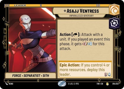 Asajj Ventress - Unparalleled Adversary, Twilight of the Republic 014/257